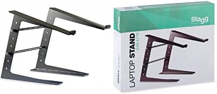 Stagg Desktop Stand for Laptop and DJ Equipment, Height Adjustable, Black