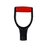 D Shaped Plastic Shovel Handle,Garden Grip Spade Handle Replacement 32mm Inner Diameter Plastic Spade Digging Raking Tools Red