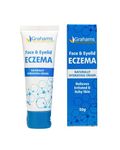 Grahams Natural Face & Eyelid Eczema Cream - for Sensitive Areas, Eye & Face - Relief for Eczema, Dermatitis, Redness, Inflammation & Very Dry Skin, Hypoallergenic, Fragrance & Steroid-Free (1 x 50g)