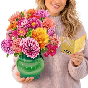 Varypop Pop Up Birthday Card, 14 Inch Dahlia Bouquet Thank You Cards