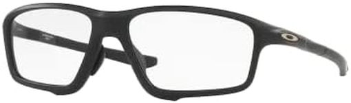 Oakley Crosslink Zero OX8080 808007 58MM Satin Black Square Eyeglasses for Men + BUNDLE With Designer iWear Eyewear Kit