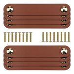 inodiref 8 Pcs Leather Drawer Pulls Leather Furniture Handle Leather Dresser Cabinet Knob Handles Door Handles with Screws for Cupboard Drawer Pull Knobs Furniture Hardware, Brown