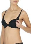 Natori Women's Feathers Contour Plunge Maternity and Nursing Bra, Black, 36DD