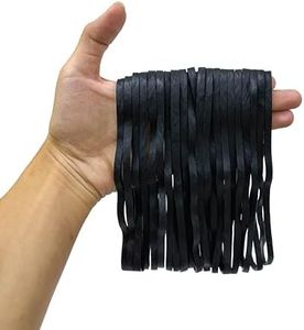 Yosogo 30 Pieces Rubber Band Extra Large and Thick 8 Inch - Black Color Multipurpose Heavy Duty Elastic Biodegradable Natural Rubber Bands