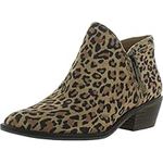 Lucky Brand Womens Fhuna Leather Animal Print Booties, Natural Multi, 4.5 UK