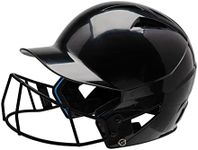 CHAMPRO womens Fastpitch HX Softball Batting Helmet with Facemask, Black, Medium US