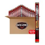 Jack Link's Beef Sticks, Zero Sugar, Original – Protein Snack, Meat Stick with 6g of Protein, Made with 100% Beef, No Added MSG** – 0.92 Oz. (20 Count)