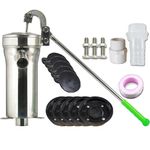 Deep Well Pump, Stainless Steel Hand Well Pump, 10m Deep Well Hand Pump Large Water Yield, Groundwater Pitcher Pump Kit for Garden Yard Farm Manual Well Pump Lift, 1.25" Connector