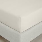 Bianca 200 Thread Count Cotton Percale King Extra Deep Fitted Sheet Natural