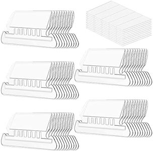 File Folder Tabs & Inserts, 50 Sets Hanging Folder Labels for Marking Organizing Folders (Clear, 2 Inch)
