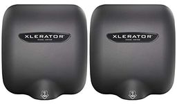 Excel Dryer XLERATOR XL-GR 1.1N High Speed Commercial Hand Dryer, Graphite Textured Cast Cover, Automatic Sensor, Surface Mounted, Noise Reduction Nozzle, LEED Credits 12.2 Amps 110/120V (2 Pack)