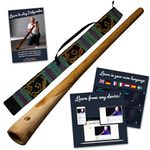 Australian Treasures - Wooden didgeridoo 130cm including online course Didgeridoo & Circular breathing