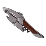 SIVERMISE Waiters Corkscrew, Wine Bottle Opener with Foil Cutter, Heavy Duty Stainless Steel with Premium Rosewood Handle, Shark Shaped Wine Key, Gift for Waiters, Bartenders, Sommelier