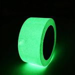Gebildet Glow in The Dark Self-Adhesive Tape, Green Light Luminous Tape Sticker, 9.8 ft x 2 inch (3m*5cm): Waterproof, Removable, Durable, Wearable, Stable, Safety