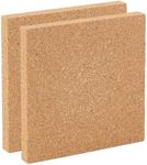 OLYCRAFT 2PCS Square Bulletin Boards 6 x 6 inch Non Self-Adhesive Wood Cork Board 0.6 inch Thick Square Cork Board Cork Tiles for Wall Decoration, Party and DIY Crafts Supplies