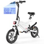 ANCHEER 374Wh Folding Electric Bike for Adults, 20MPH Ebike, Velo Electrique Adulte, 25-45 Miles Ebikes for Adults, 14" Foldable Electric Bicycle, Cruise Control, LCD Digital Display, Dual Suspension