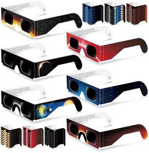 CSUJEE Solar Eclipse Glasses Approved 2024,(60 Pack) CE and ISO Certified Eclipse Observation Glasses, Safe Shades for Sun Viewing, 60 Pack, One Size