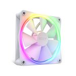 NZXT F120 RGB Fans - RF-R12TF-W1 - Advanced RGB Lighting Customization - Whisper Quiet Cooling - Triple (RGB Fan & Controller INCLUDED) - 120mm Fan - White