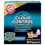 Arm & Hammer Clump & Seal Cloud Control Clay Cat Litter, Multi-Cat, 12.7kg, 7 Days of Odour Control, Dust Free, Clumping Litter (Pack of 1)