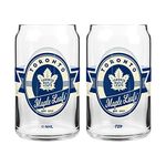 NHL Toronto Maple Leafs Nostalgia Label Glass Can, 2-Pack