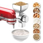 All Metal Grain Mill Attachment For Kitchenaid Stand Mixer, 12 Levels Flour Mill Grinder for Home, Fit for Grinding Wheat, Corn, Oats, Buckwheat,Millet and Other Cereals