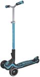 Globber Ultimum Scooter | 3-Wheel Kick Scooter for Adults & Kids 5+ | Foldable Kick Scooter with Safe, Non-Slip Deck & Premium Brakes (Sky Blue)