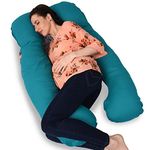Mothersyard Full Body U Shape Maternity/Pregnancy Pillow - Baby Nursing Cushion & Maternity Pillow for Pregnant Women (Premium Cotton, Sea Green)