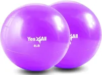 Yes4All Soft Weighted Toning Ball Smooth, 8lb Pair (8lb x2) - Purple