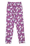 Doodle Premium 100% Cotton Leggings for Girls | Stretchable Pants | Regular Fit Printed Leggings | Anti Shrink & Fade Resistant | Elasticated Waist | Ankle Length (Age – 11 to 12 Years | Color - Wine)