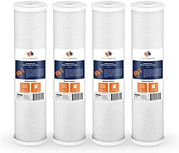 Aquaboon Carbon Water Filter Replacement - 5 Micron 20 x 4.5 inch - Whole House CTO Carbon Block Water Filter Cartridge Compatible with FC25B, EPM-20BB, CB-BB-20, 155783-43, 4 Pack