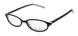 Thalia Angel Womens/Ladies Ophthalmic Exclusive Designer Full-rim Eyeglasses/Eyeglass Frame (46-15-133, Black/White)