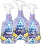 Astonish Streak Free Window & Glass Cleaner 3 Pack Spray Bottles With Vinegar For Deep Cleaning - Eucalyptus & Lemon Scented Home & Bathroom Cleaner - Cruelty Free Household Cleaning Supplies, 750ml