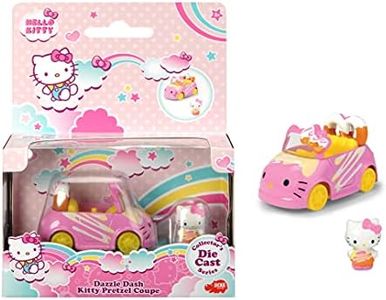 Simba Voiture Bretzel Dickie Coche Pretzel de Metal, Longitud 6cm, Incluye 1 Figura extraíble de Hello Kitty, Para Niños a partir de 3 Años, color rosa 253241003