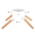 Tree Nest Christmas Tree Stand Base Fits up to 7ft Family White Modern Xmas Tree Metal Holder Stand for Real Tree