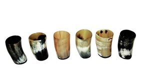 Ascent Gifts Shot Glass Set 30ml Set of 6 Handmade 100% Horn Vodka Shot Glass Tequila Glass (Set of 6 Shot Glass)