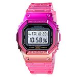 VIGOROSO Digital Watch for Women, Mens Digital Watch Men Waterproof Watches for Men Womens Watch, Pink, Digital,Quartz Movement