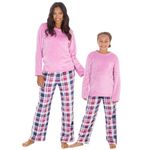 Undercover Girls Soft Fleece Pyjamas 15C651 Pink/Blue Check 9-10 Years