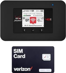 Verizon Wireless Jetpack Netgear AC791L | Unlocked Device | 4G Mobile WiFi Hotspot | LTE Cat6 speed Up to 300 Mbps | Usage Up to 20 hours | Portable Travel Router | EVDO-LINK Bundle - Verizon Sim Card