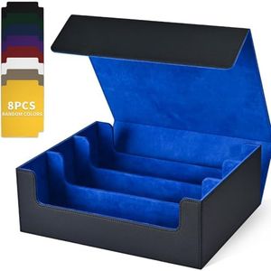 RATSTONE Deck Box,Deck Box Magic,Deck Box Yugioh,Organisateur de cartes à collectionner, contient plus de 1800 cartes sans pochette avec 8 diviseurs, étui magnétique pour le rangement des cartes