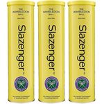 zaizah 3 x Slazenger Wimbledon Tennis Balls - Official Championship Ball - High-Performance, Durable, Suitable for All Court Types (Tin of 4)