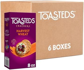 Toasteds Crackers, Party Snacks, Lunch Snacks, Harvest Wheat (6 Boxes)