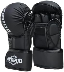 MMA Gloves Sparring Grappling, Kick Boxing Gloves, Hybrid Open Palm Martial Arts Mitts, Light Weight for Martial Arts Sparring Karate Muay Thai, Boxing, Punching Bag，Combat Sports Training Gloves