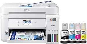 Epson EcoTank ET-4850 Wireless All-in-One Cartridge-Free Supertank Printer with Scanner, Copier, Fax, ADF and Ethernet – The Perfect Printer for Your Office - White