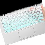 Keyboard Cover for Dell Chromebook 2-in-1 3100 5300 5190 3181, Dell Chromebook 11 3120 3180 3189 3380 3400 Keyboard Cover, Dell Chromebook 11.6 13.3 14 US Keyboard Cover -MintGreen