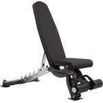 GYM MASTER GM3 Fully Adjustable Flat | Incline | Decline FID Weight Bench - Gunmetal with Nonslip Cushions