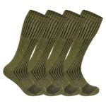 Candid Styles® Pack of 3 Men’s Long Military Hiking Boot Socks, Gents Winter Thick Warm Extra Heat Comfortable and Durable Sock (MN780614, 6-11)
