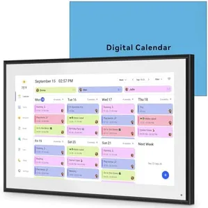 BQQJDD 15.6 Inch Digital Calendar&Chore Chart, 1920 * 1080P Full HD Touchscreen Interactive Display Smart Family Planner, Wall and Desk Mountable, Great for Organizing Your 2025 Calendar