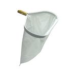 BlueWave Swimming Pool Deep Leaf Rake White & Gold Aluminum Handle & Fine Mesh Net (White & Golden Color)