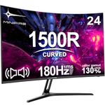 Minifire 24 inch Curved Gaming Monitor 180Hz, 1ms, 130% sRGB, With Speakers, HDR, FreeSync, 300cd/m², VA, FHD 1080P, Frameless, HDMI1.4 DP1.2 Ports (MFG24C1 HDMI included)