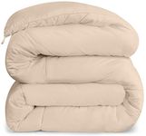 Utopia Bedding All Season 250 GSM Comforter - Plush Siliconized Fiberfill Comforters - Box Stitched (Beige, Queen)